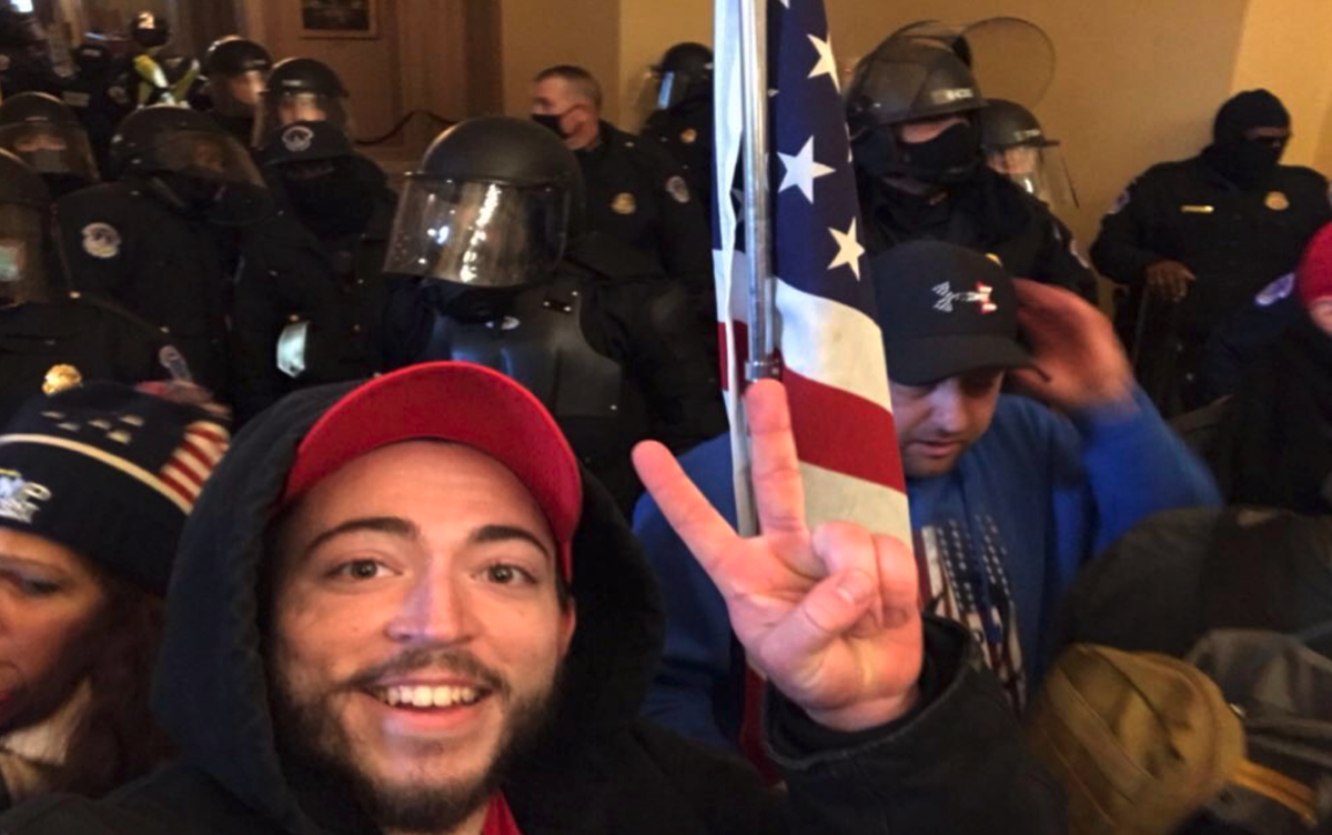 Dalton Crase said, "This is not right," as he walked through the U.S. Capitol on Jan. 6. But, still, he proceeded and even took selfies.