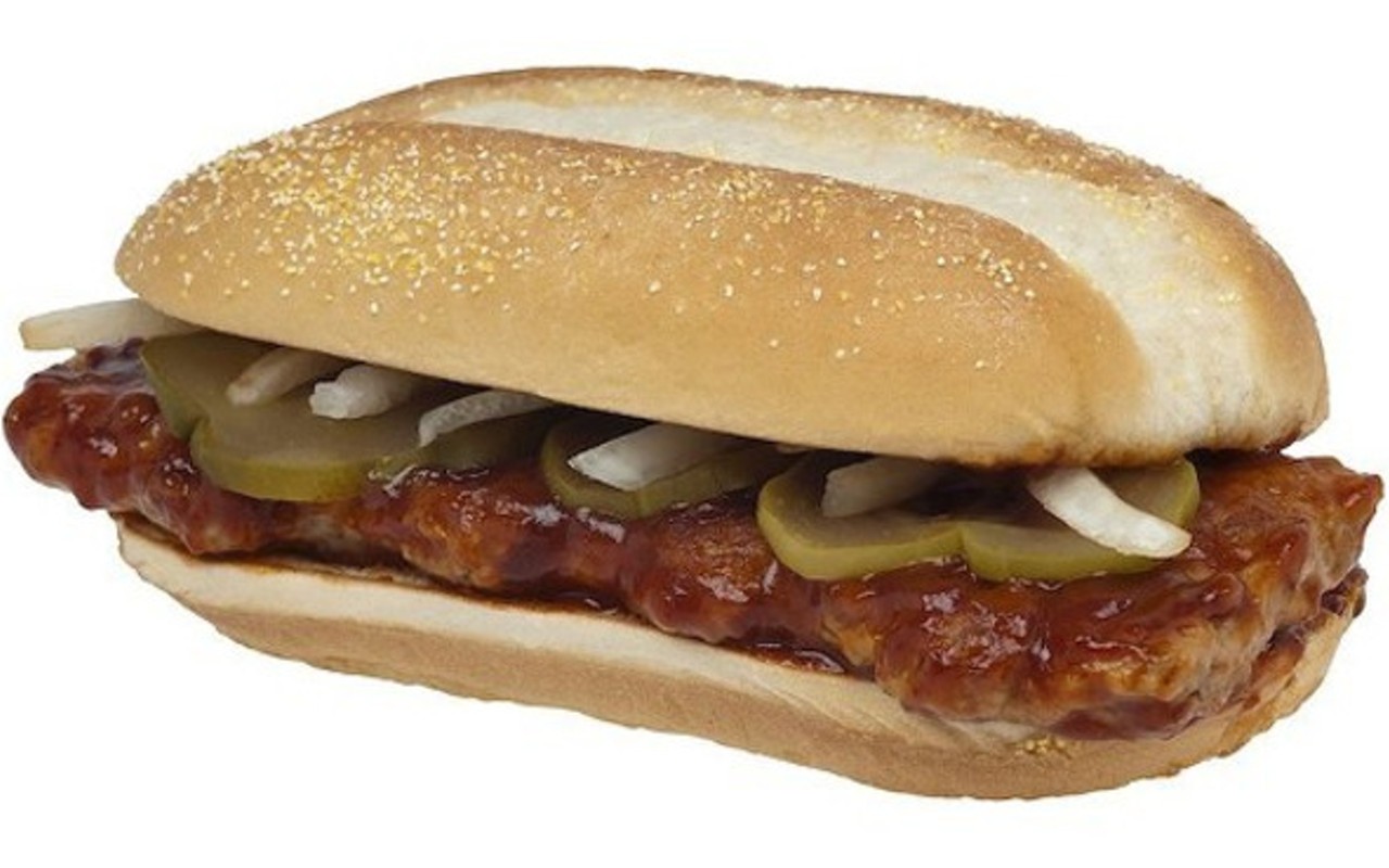 McDonald's McRib sandwich.  |  Photo via Wikipedia