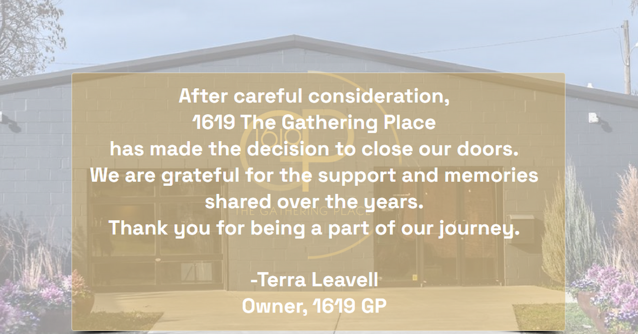 7. 1619 The Gathering Place Closes Its Doors
1619 The Gathering Place, a Portland-based events venue used for many different gathering events, closed its doors last week. In a Facebook post, it thanked the Louisville community for the opportunity to serve and the support and memories it shared with community members over the years.