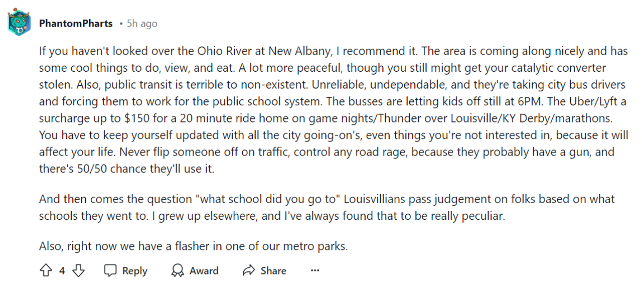 We love New Albany appreciation in this cha- WHAT? FLASHER? Did they say flasher?