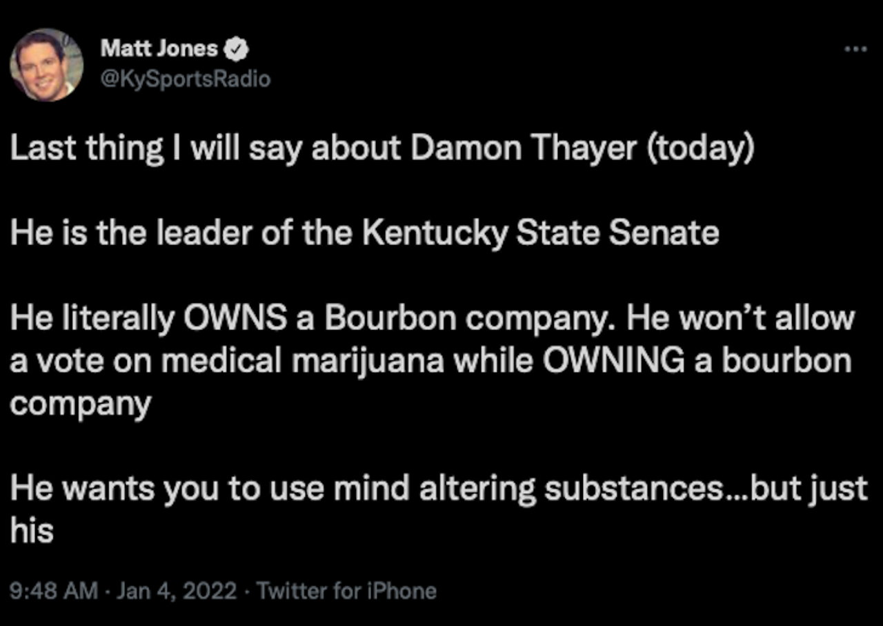This Kentucky Senate Leader Said He Won't Support Medical Marijuana, And People Are Pissed