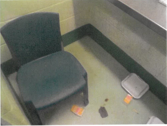 A picture of the "attorney booth" where Dunbar killed herself from the Metro Corrections breach of policy investigation.