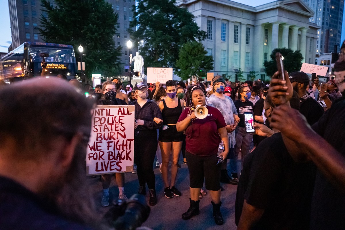 Chanelle Helm, a core organizer of Black Lives Matter Louisville |  Photo by Kathryn Harrington. - Kathryn Harrington