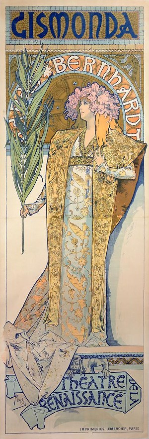 Alphonse Mucha - (Czech, 1860-1939) - JOB (cigarette papers), 1896 - Color lithograph - 26 1/4 &times; 18 1/4 in. - Copyright &copy; Mucha Trust