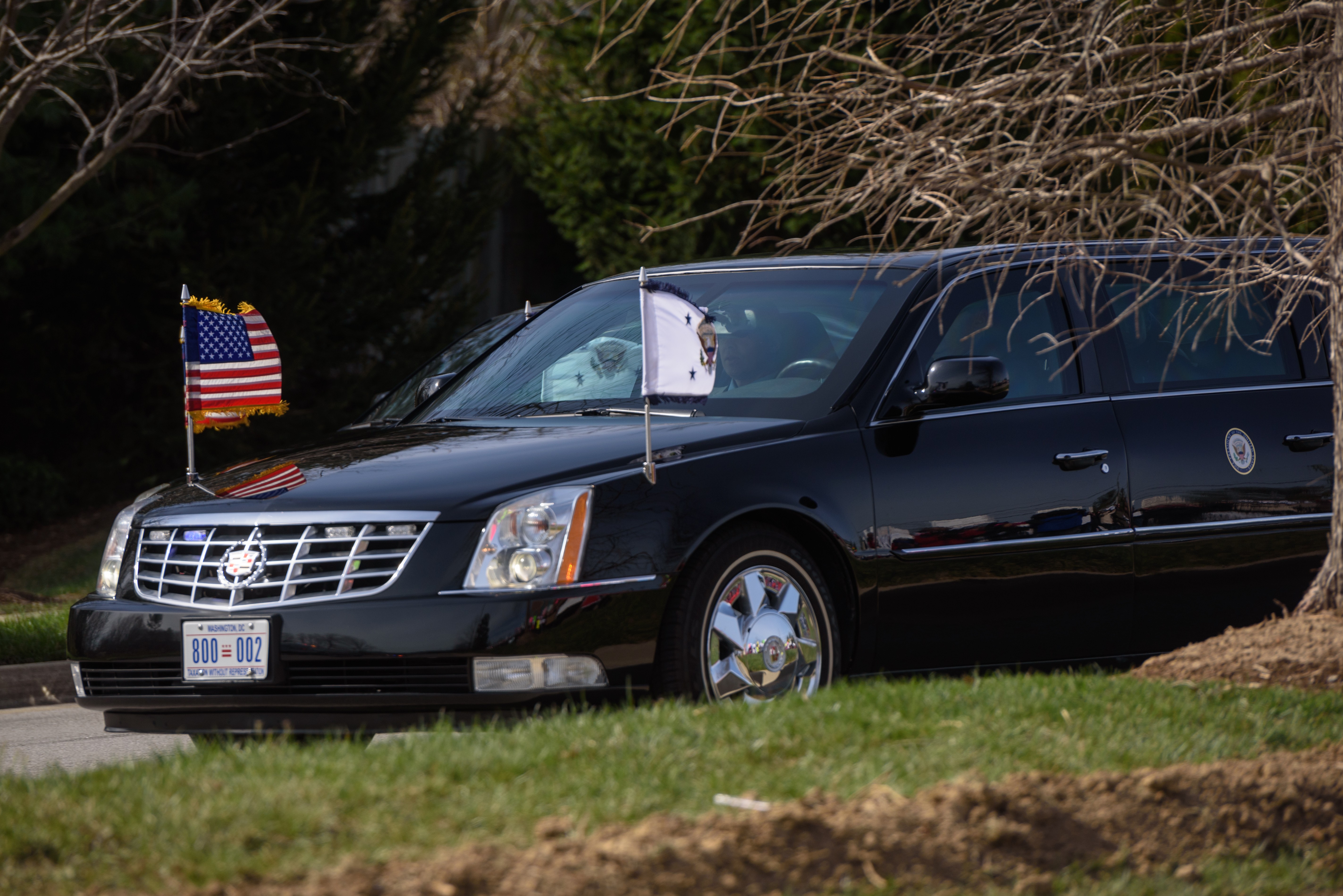 The arrival of the Vice Presidential limousine. - BRIAN BOHANNON