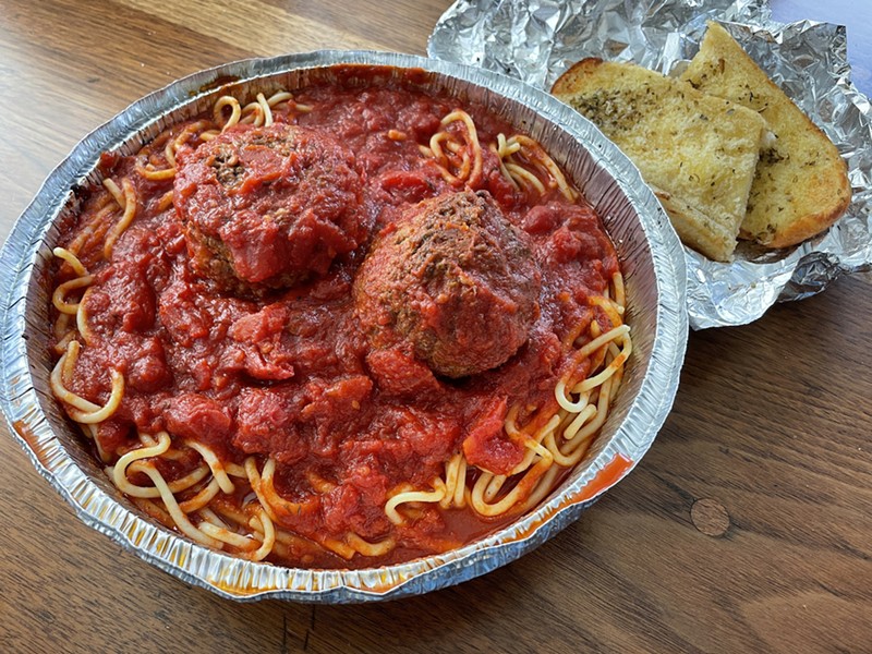 Spaghetti with meatballs was exceptional, as good a dish as I'd expect from an upscale sit-down Italian eatery.