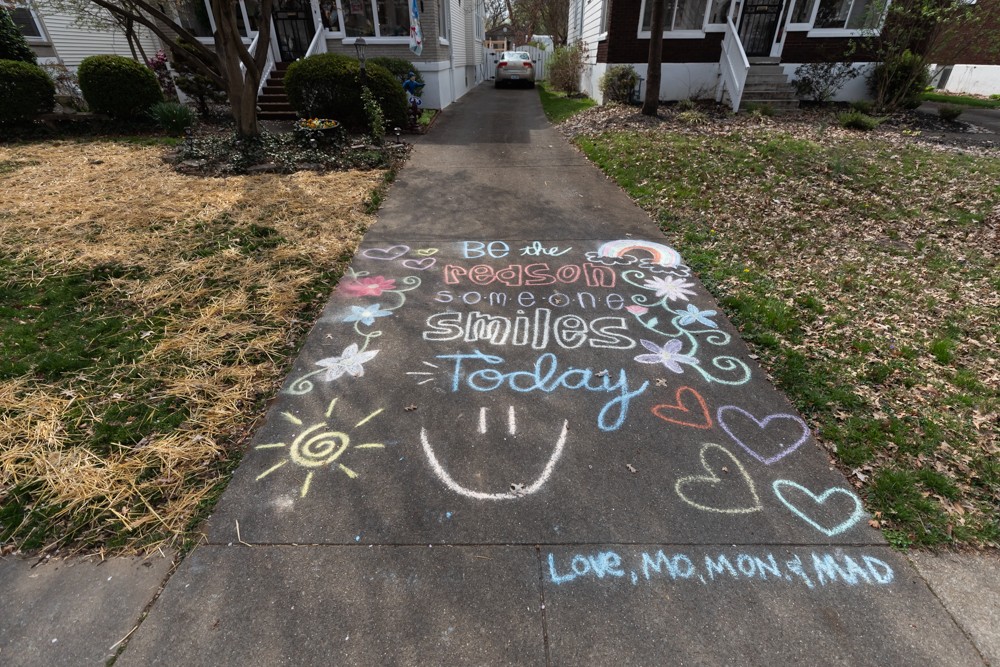 With the spread of the coronavirus, many Louisville residents have been sharing messages of hope and kindness. - KATHRYN HARRINGTON