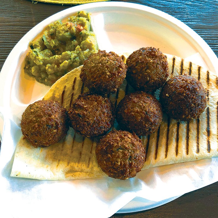 The Charcoal Restaurant&#146;s falafels are as good as I ever ate; with sides of baba ganoush and grilled tandoori bread.