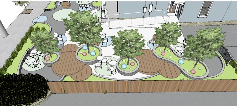 Plans for the Gelato Garden.  |  Renderings by Architectural Artisans