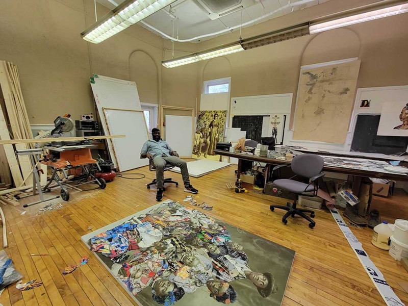 Stan Squirewell in his studio.  |  Photo by Erica Rucker - Erica Rucker