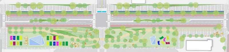The Linear Park concept - Reimagine 9th Street Project