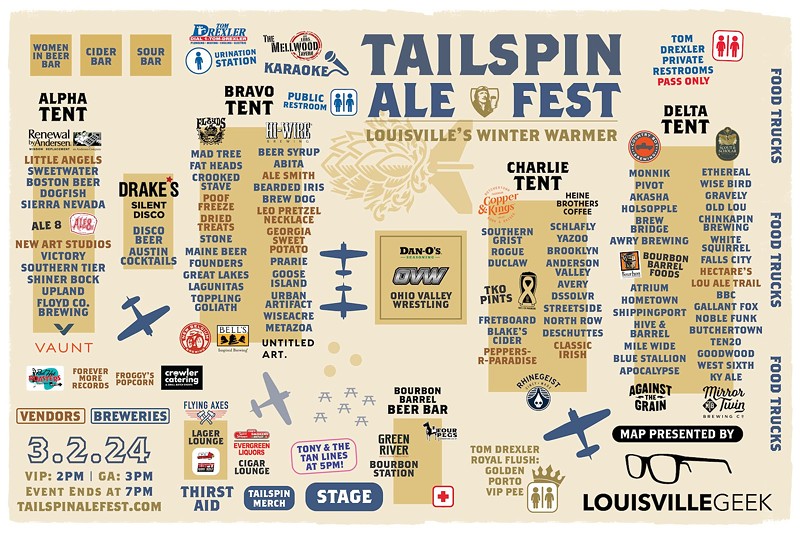 Tailspin Ale Fest 2024 Map - Louisville Geek