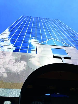 Looking up at the LG&E tower. - Rucker