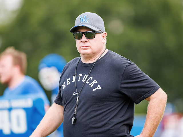 UK Football Head Coach Mark Stoops during Fan Day.