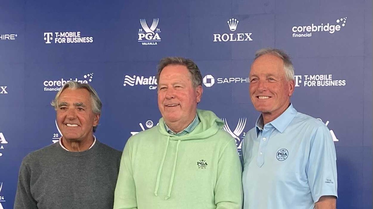 PGA of America CEO Seth Waugh, President John Lindert and chief of championships Kerry Haigh.