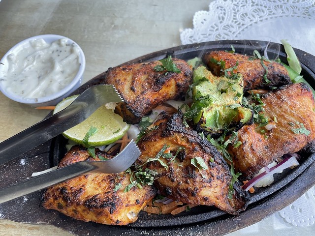 You've probably heard of chicken tikka, but fish ajwaini tikka is something else altogegther. Chunks of fresh white fish are marinated with aromatic seasonings and yogurt, then grilled crisp and brown.