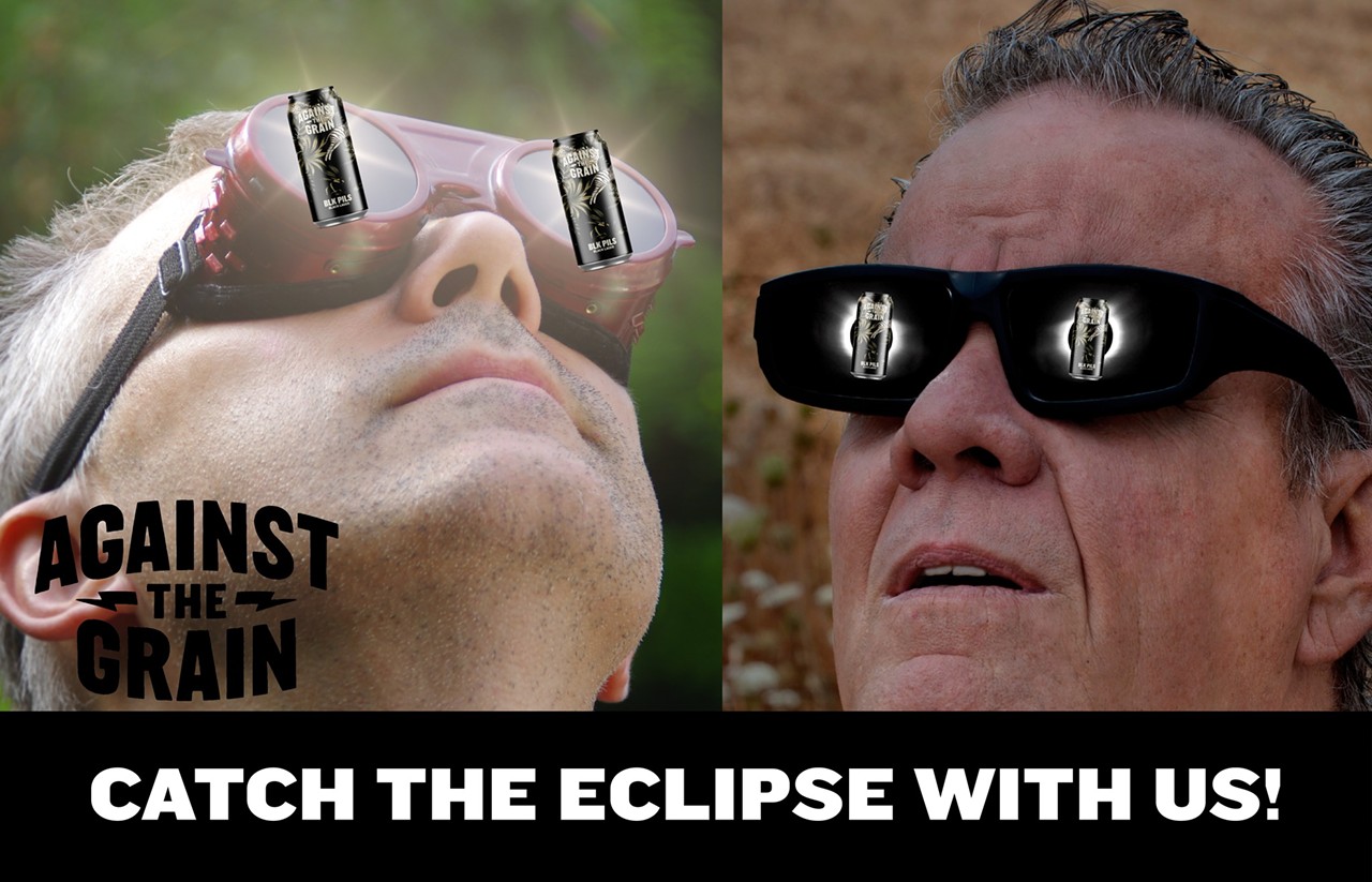 Against The Grain Solar Eclipse Viewing Party
401 E. Main St. | 12 p.m.
For a fantastic patio watch party, grab a blanket and lawn chair, and join the ATG team from noon until the sun returns. They’ll be passing out free NASA-approved solar eclipse viewing glasses while supplies last, whipping up special eclipse-themed cocktails, and setting up some totality patio games.